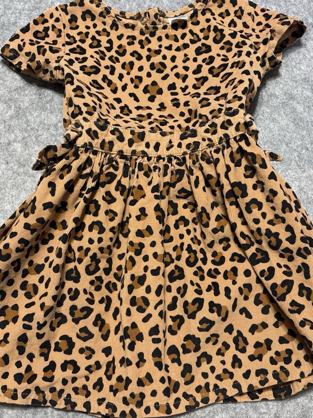 Carter's Leopard Print Short Sleeve Dress - Tan & Black